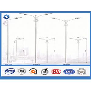 5m - 12m Single Brackets street light lamp post , Steel S355JR Material security light pole