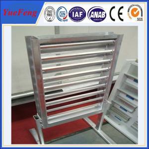 China powder coating aluminium slide extruding profiles/ glass louver aluminum alloy frame supplier