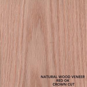 China Crown Cut Grain Aaa Grade 0.5mm Red Oak Wood Veneer For Furniture Face And Door supplier