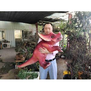 Red Baby Customization Dino Hand Puppet For Amusement Park