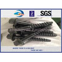 China Material 45# Railway Custom Railroad Track Spikes , Threaded Screw Spike on sale