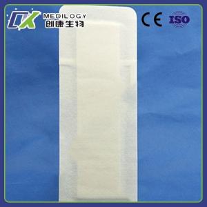 Clinic Medical Wound Dressing Non Woven PU Film Adhesive Dressing Pads