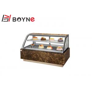 China Countertop Glass Cake Showcase Chiller , 2Layer Cake Arc Shape Shop Display Counters supplier