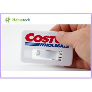 White Business Card USB Memory Disk full Color Logo , Real Storage 4GB Credit Card USB 2.0