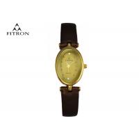 China Oval Leather Strap Water Resistant Wrist Watch , Classic Ladies Watches Alloy Case on sale