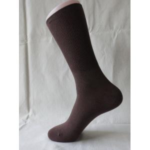 Top quality silver fiber diabetic crew cotton mid calf OEM striped dress socks for adults