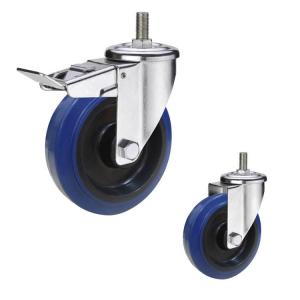 China 5 Inch 200kg Capacity Threaded Stem  Casters With Roller Bearing supplier