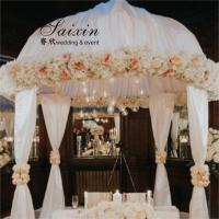 China Wedding Mandap Backdrop Telescopic Adjustable Wedding Centerpiece Backdrop Frame Pipe Stands on sale