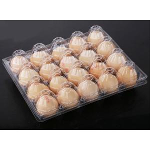 20 Cavities Food Packaging Clear Plastic Egg Cartons For Supermarket Convenient To Carry