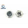 China DIN985 White Zinc Plated carbon steel nuts , Nylon Insert Lock Nut M16 wholesale