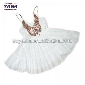 Summer white v-neck sexy skirt China woman ladies dress fat women dresses with shoulder-straps