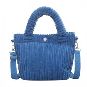 China Factory Price Corduroy Women's Bag New Handbags Niche Versatile Bucket Shoulder Bags Female Nylon Button Crossbody Bags supplier