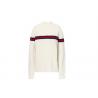 China Classic White Ground, Black And Red Contrast Color Stripe Lady Jumper Mock Neck wholesale