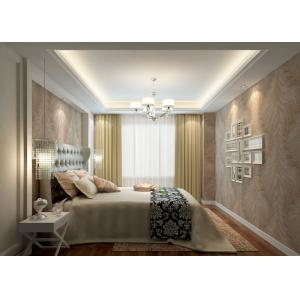 Modern Style Washable Vinyl Wallpaper , Vinyl Wall Coverings with Golden Leaf Pattern
