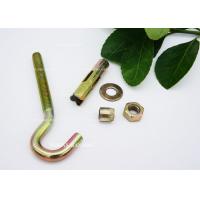 China Yellow Zinc Metal Expansion Open Eye Hook Bolt , Screw In Eye Hooks High Precision on sale