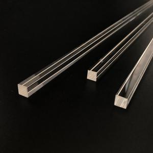 China Optical Fused Silica Rods End Face Polishing Square Quartz Rod supplier
