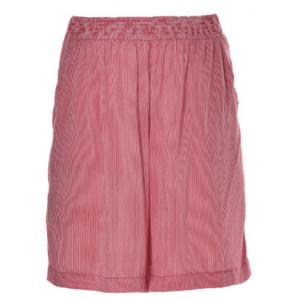 Warm Pink Ladies Corduroy Shorts , Womens Knee Length Trousers Smock Design