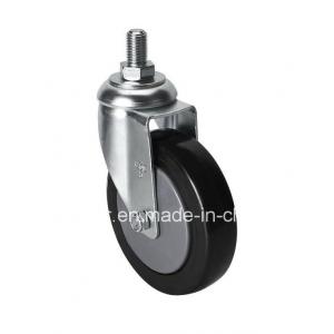 Black Edl Medium 5" 110kg Threaded Swivel PU Caster Z5735-67 for Caster Customization