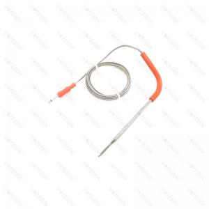 China Braided Cable RTD Temperature Sensor Stainless Steel Cooking Temperature Probe supplier