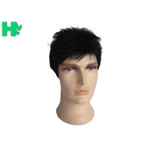 China Normal Lace Men Hair Wig 14 , Black Natural Looking Wigs For Men supplier