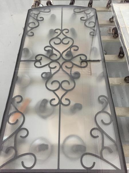vidro preto decorativo do ferro forjado da cor para portas