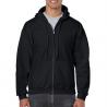 Black XS SM MD LG XL 2XL 270g/M2 Cotton Pullover Hoodie Full Zip