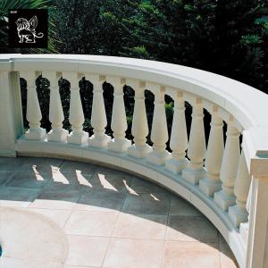 White Marble Stone Balustrades Stairs Handrail Outdoor Balcony Railings Design China Factory