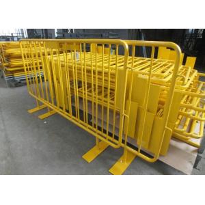 China Retractable Steel Barricades Crowd Control / Metal Pedestrian Barriers For Road Safe supplier