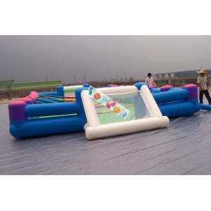 Playground Large Inflatable Football Game /  Inflatable Soccer Field For Rental Business