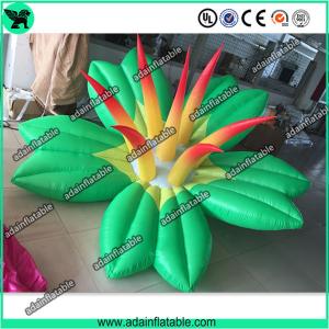 Autumn Holiday Indoor Event Party Decoration Inflatable Green Flower With LED Light