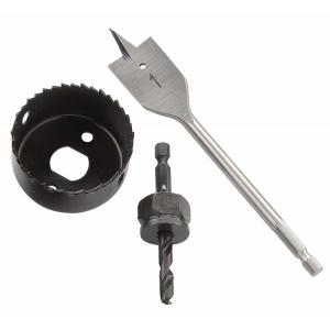 China Hole Saws Kit With Flat Drill Bits And Hole Cutter For Door Lock Installation supplier