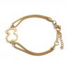 Gold Plated Stainless Steel Bracelets / Beautiful Charm Bracelets For Girl