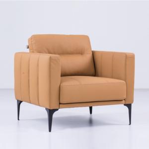China Canapé de bureau orange, canapé de réception en cuir, canapé de bureau moderne supplier