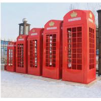 China Steel Structure Public Antique Green Phone Booths on sale