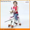 China Tour blanc sur la licorne de marche de cheval de jouet, petit poney mécanique, tours d'amusement d'enfants wholesale