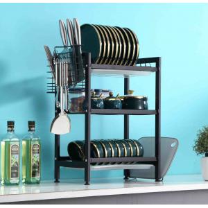 Multi Use Kitchen Stainless Steel Dishes Rack 485x260x590mm Dimension