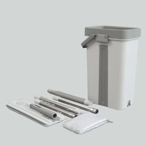 China Easy to Use Wet and Dry Separate Flat Mops And Buckets Hand Free Washing 2.1kg wholesale