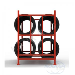 China Oem Odm Steel Wheel Racks Car Tire Display Rack Stackable Motorcycle Spare Tyre Rack supplier