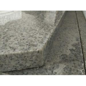 Light Grey Stone Stair Treads And Risers , 7.5 Hardness Granite Stone Stairs