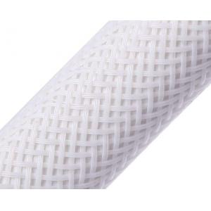 China White PET Expandable Braided Cable Sleeving For Vacuum Cleaner supplier