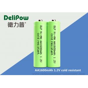 China Green Color Low Temperature Rechargeable Batteries AA1600mah Capacity supplier