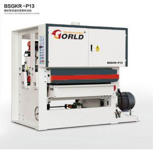 China BSGKR-R13 Two Heads Fast Speed Feeding Plywood Veneer Finishing Polishing Sanding Machinery supplier