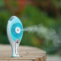 China Novelty gifts Rechargeable Portable cooling air misting fan outdoor cooling mist fan on sale