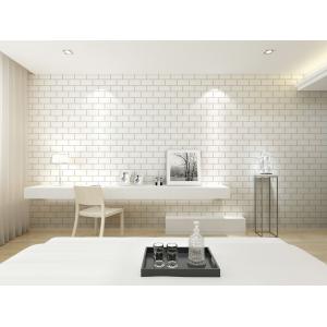 China Fashion 3d Brick Effect Wallpaper / Textured Brick Look Wallpaper Free Sample supplier