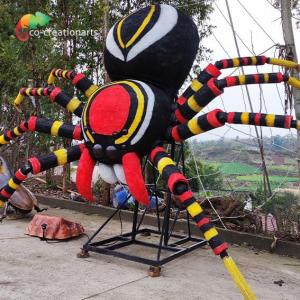 Botanical Garden Giant Animatronic Spider With Web Life Size Alive Sound