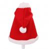 Cotton Pet Christmas Costumes Red / White Color 30CM Height 80 - 120G