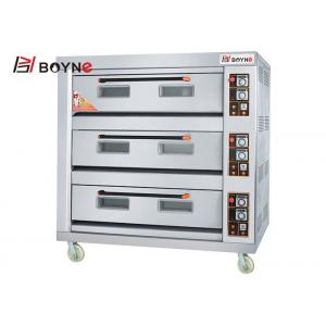 Stainless Steel Three Deck Nice Trays Gas Oven Bakery Gas Oven For Bread Pizza Shop