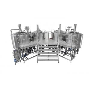 China 3500L Electric Heating 4 Vessel Brewhouse With Dimple Plate Jacket For Fermentation System supplier