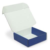 China Custom Logo Printing Corrugated Navy Blue Gift Packaging Shipping Box on sale