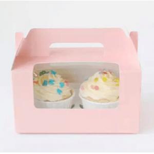 Lovely CMYK 200gsm Cake Packaging Box With Window